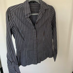 Pin Striped Grey Collared Button up